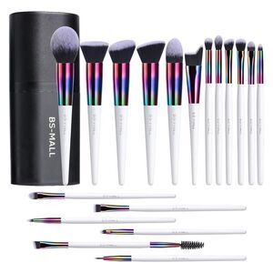 Bs-Mall 18 Pieces White Premium Synthetic Makeup Brushes Tools Kit